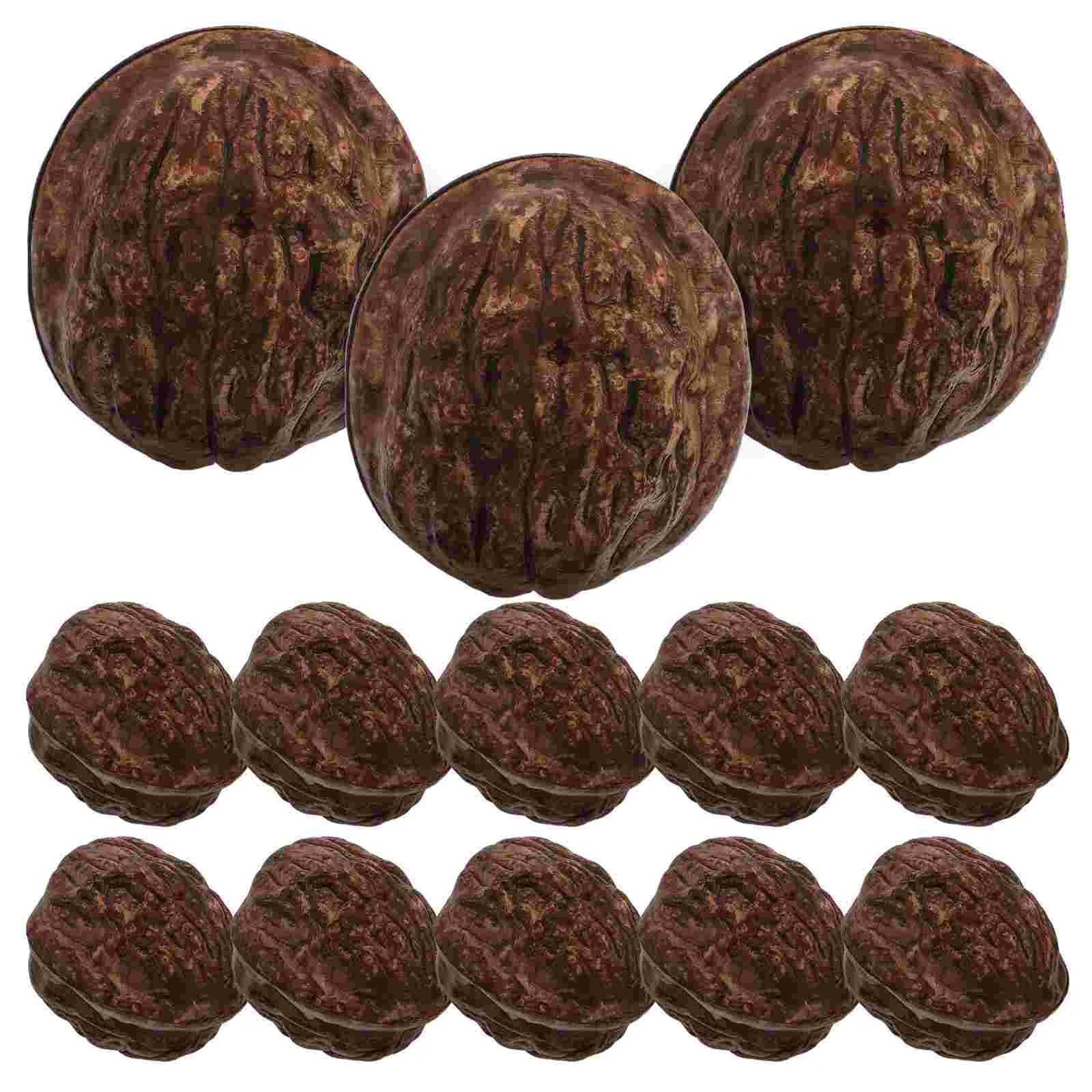 

24 Pcs Artificial Walnut Realistic Fake Decor Mini Toys Fruit Props Decorations Decorative