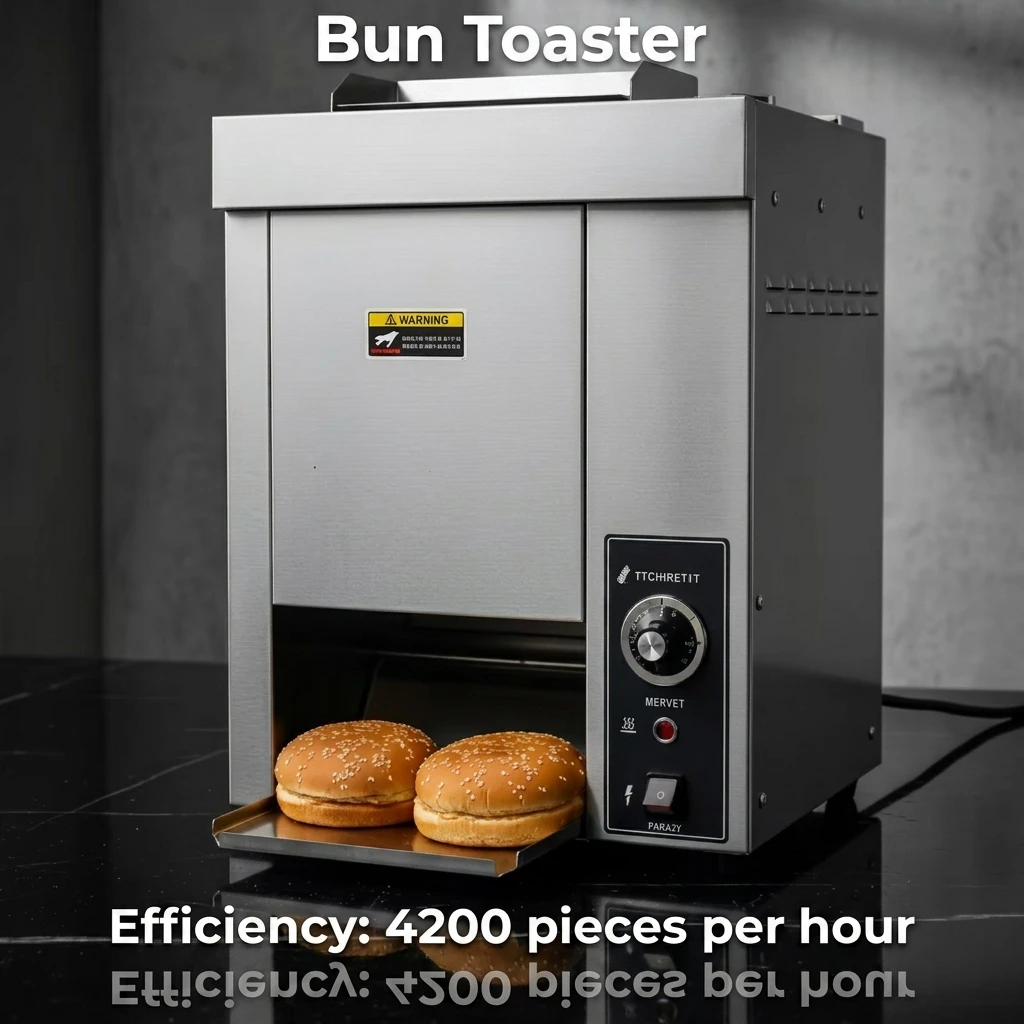 

High Efficiency Electric Bread Making Machine Toaster 4200 Slices Per Hour Hamburger Bun Toaster for Restaurant Bakery Shop