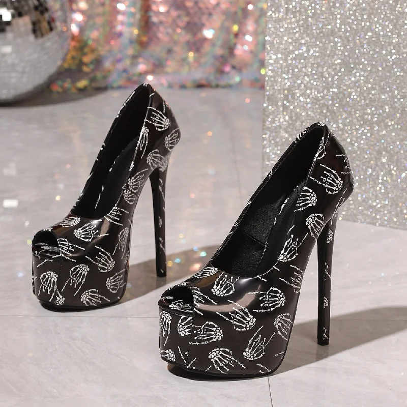 Eilyken مثير الترا خنجر عالية الكعب النساء مضخات مصمم الطوطم اللمحة تو مكتنزة منصة ملهى ليلي أحذية نسائية