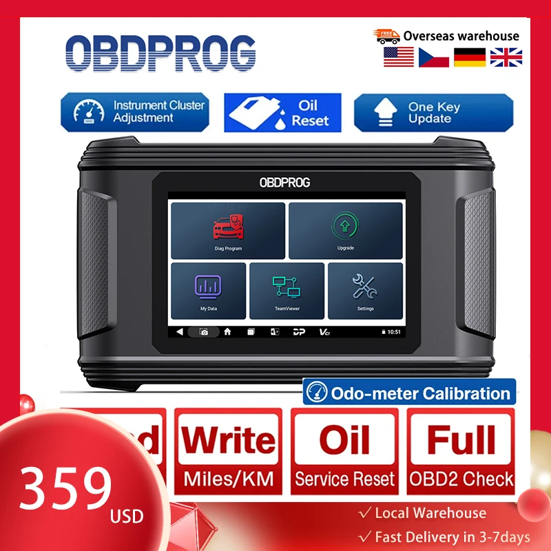 OBDPROG-M500 Car Cluster Calibração Ferramentas, OBD2 Diagnóstico, Oil Reset Instrumento, Ferramenta de Ajuste, Code Reader, Scanner Automotivo