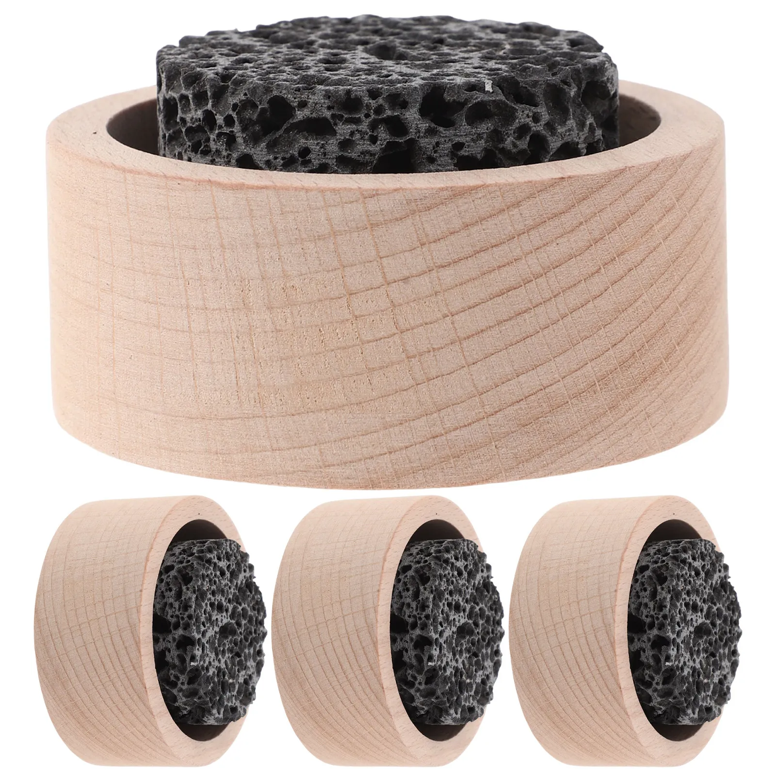 4Pcs Aromatherapy Diffuser Stone Set Volcanic Lava Passive Oil Diffuser Essential Oil Decorative Tabletop Office Bedroom
