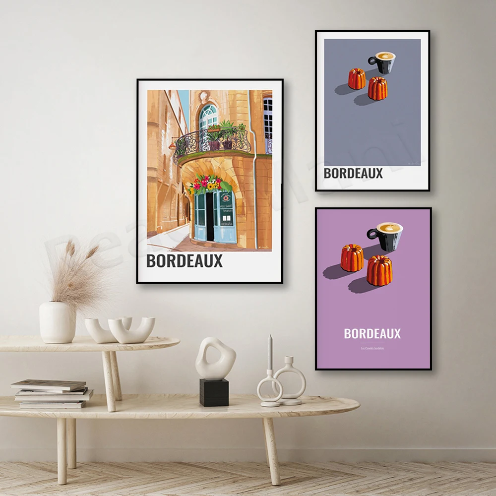 This is Bordeaux - Poster for the city of Bordeaux, France - Stone Map of Bordeaux - Architecture poster for Bordeaux, Canelé