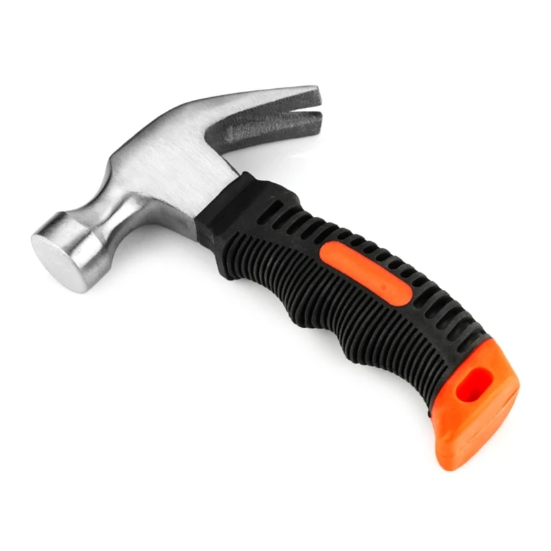 ipiip Household Mini Claw Hammer High Carbon Steel Small Hammer Nails Mini Rubber-coated Small Hammer Tool for Home
