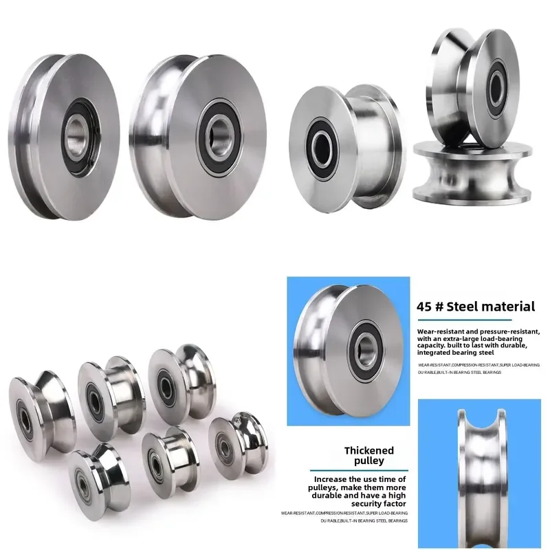 High-quality heavy-duty load-bearing pulley, anti-rust fixed guide rope pulley for material handling and lifting mechanism 1
