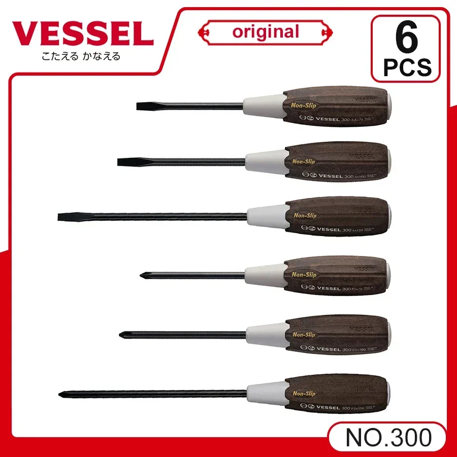 

VESSEL Franchise Screwdriver Series NO.300 - Top-Quality Wood Powder Screwdriver with，Rust-Resistant and Durable