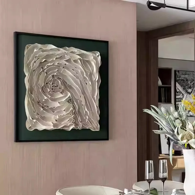 Classic flower shape abstract wall art mixed media 3d wall accessories living room interior design home decoration