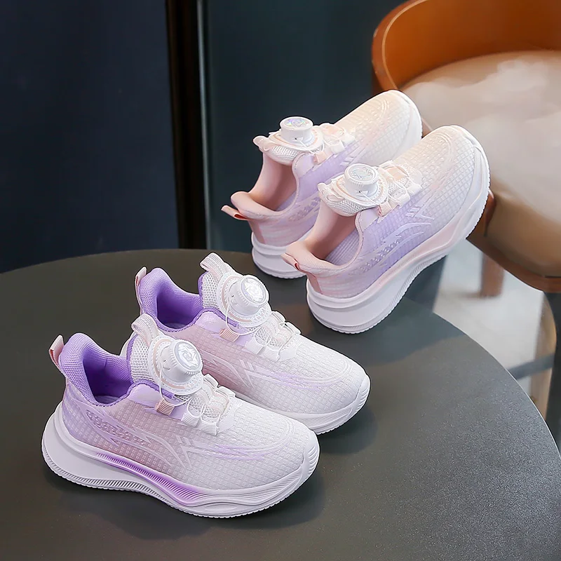 Little Girls Mesh Sneakers 2026 New Autumn Toddler Platform Casual Sneakers Soft Sole Lightweight Versatile School Running Shoes