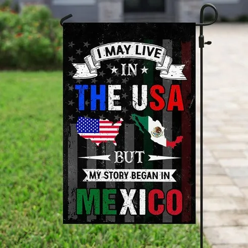 Я могу жить в США, но моя история, берег в Мексике, флаг Граденный флаг FFL Я могу жить в США, но моя история, берег в Мексике, флаг Граденный флаг FFL