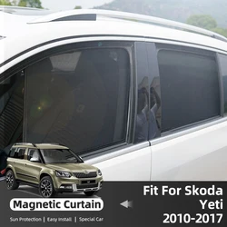 For Skoda Yeti 5L 2010-2017 Magnetic Sun Shade Car Sun Visor Front Windshield Curtains Summer Window Sunshade Auto Accesorries