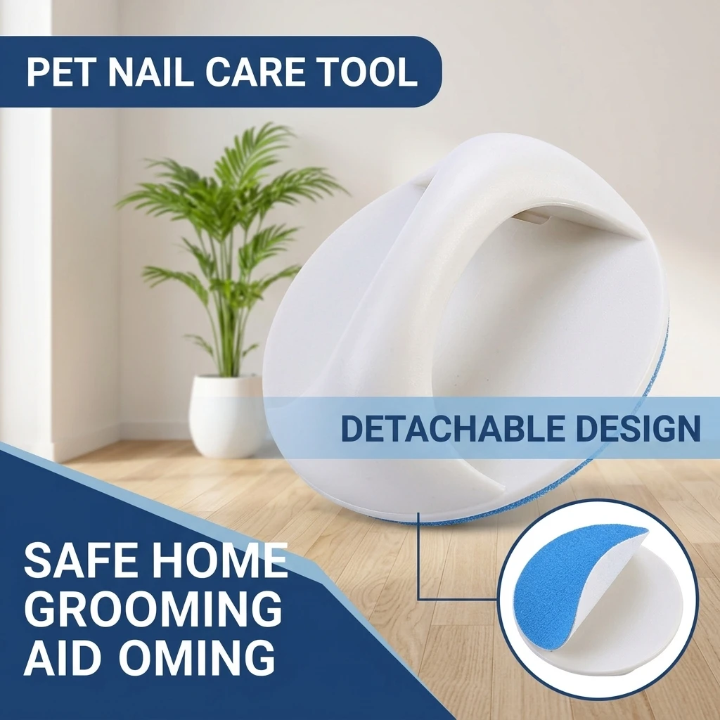 Small Medium Dog Nail Grinder Manual Paw Care Tool Quiet Detachable Sandpaper File for Home Grooming Durable ABS Plastic