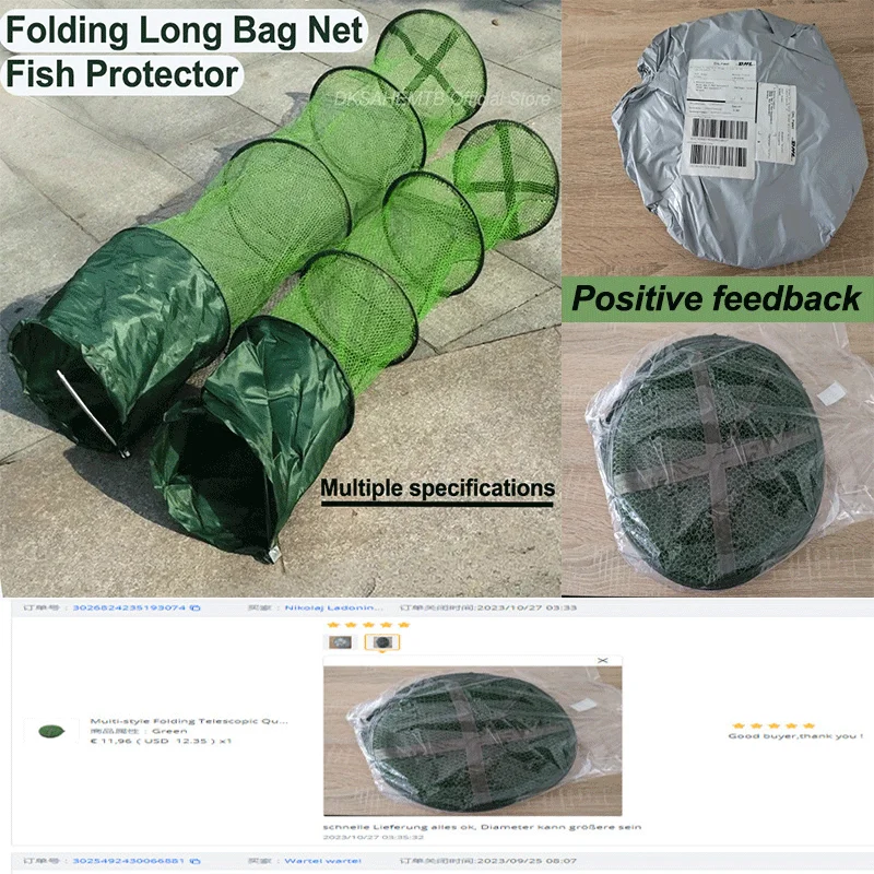 Multi-style Folding Telescopic Quick Drying Nylon Net Fishing Basket Immersion Net Fyke Net Shrimp Cage Outdoor Fishing Gear