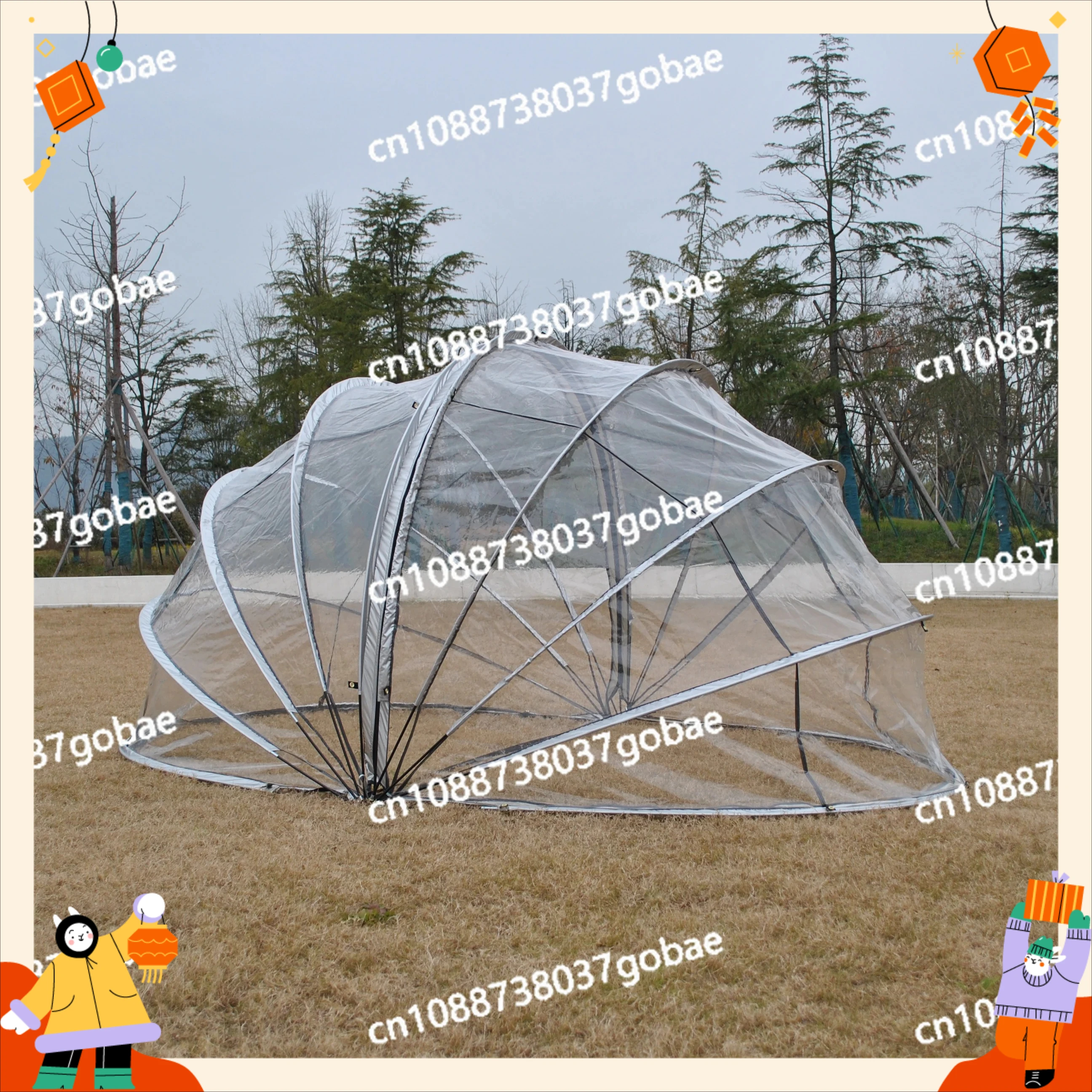 Weatherproof PVC Transparent Bubble Tent Igloo Star Winter Courtyard Swimming Pool Camping Pod Tent for Outdoor Adventure