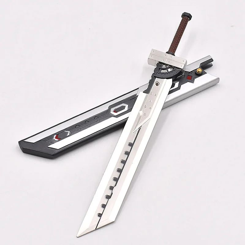 Fantasy Greatsword Keychain Weapons Models Katana Swords Pop-up Version with Scabbard Anime Peripheral Pendant Ornament boy gift