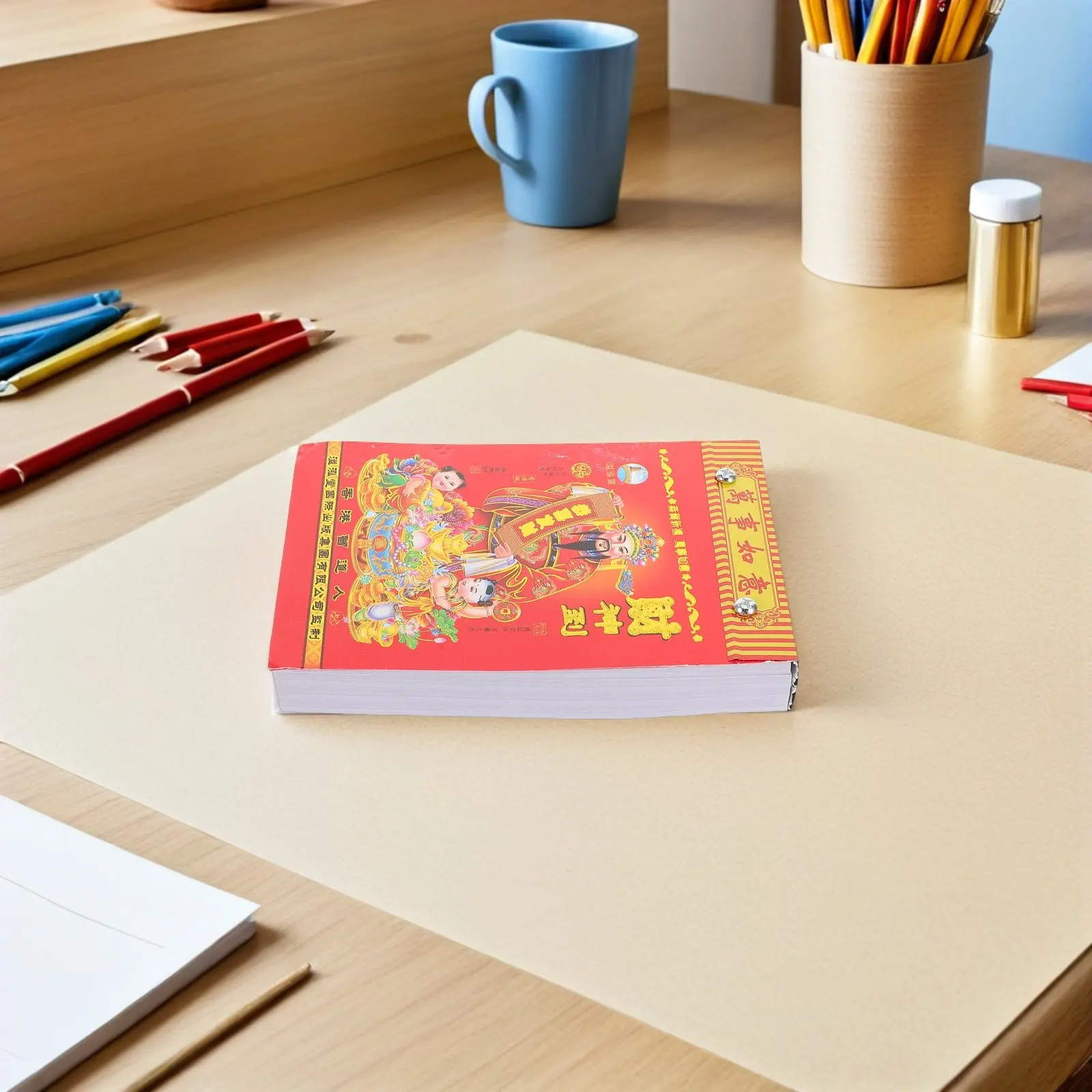 

Настенный календарь на 2026 год (Год Лошади) в китайском стиле, отрывной ежедневный планировщик с благоприятными датами для организации быта