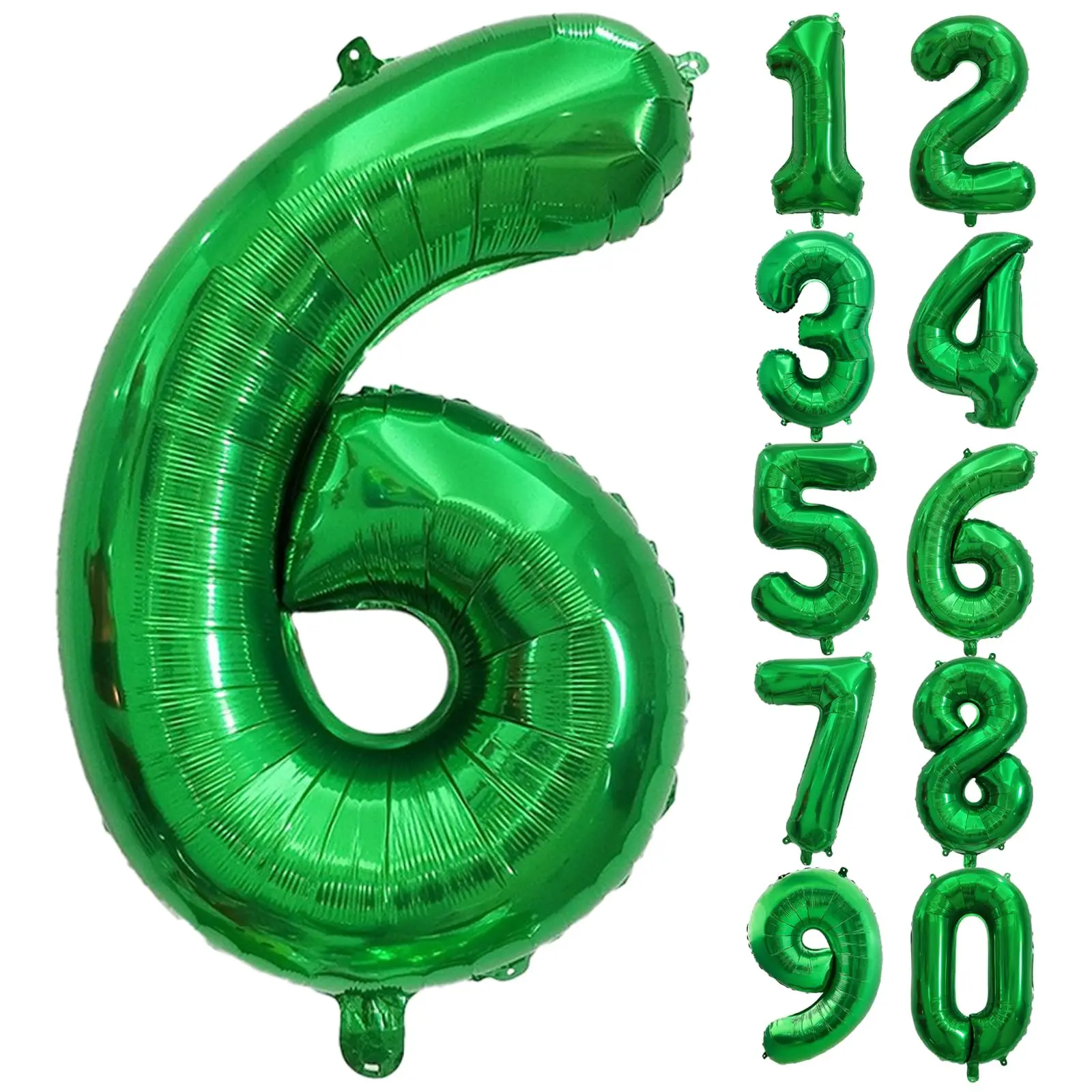 Ballons en Mylar à l'hélium vert foncé de 40 pouces, chiffres de 0 à 9, pour les décorations de fête d'anniversaire, les célébrations, les remises de diplômes, les anniversaires ﻿