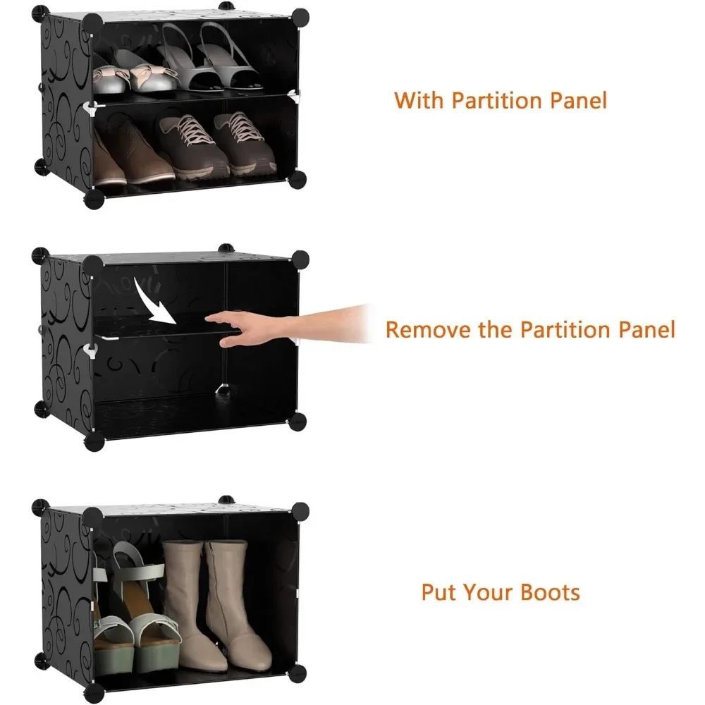 Shoe storage, 48 pairs of shoe racks, 3-by-8-layer shoe storage, for closets, corridors, living rooms, bedrooms