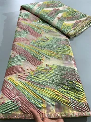 Kalume African Brocade Lace Fabric Fashion Nigerian Brocade Lace High Quality French Jacquard Lace For Diy Sew Party Cloth F3830