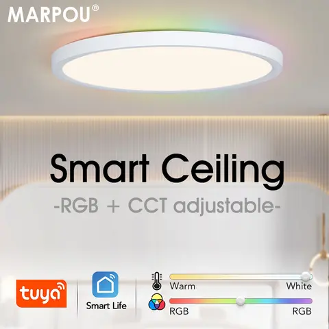 MARPOU TUYA 천장 조명 Led 천장 조명 현대 RGB APP 음성 제어 Alexa Google 스마트 램프 Led 조명 룸 침실