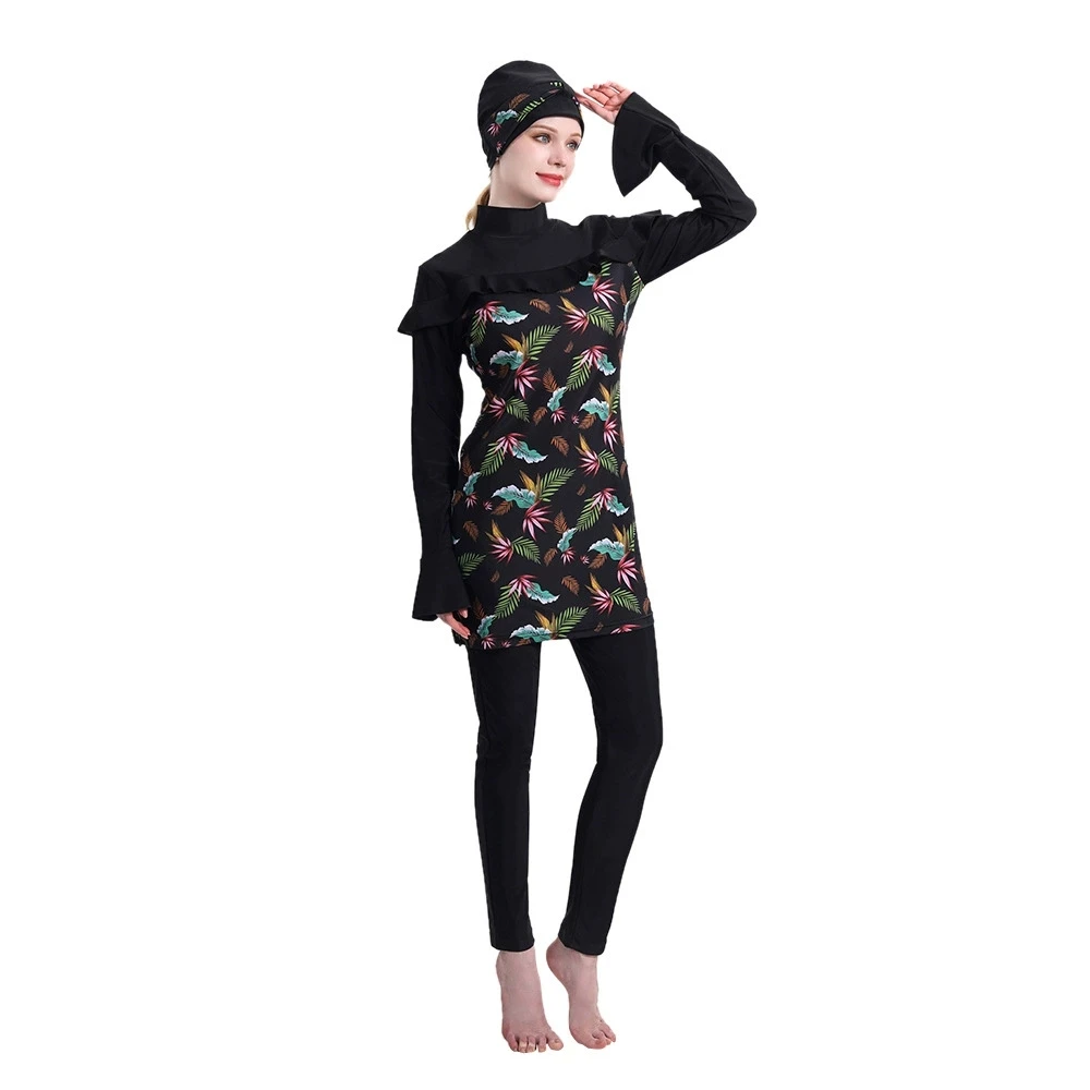 

Burkini Muslim Swimwear 3 Pcs Long Burkini Islamic Swimwear Modest Swimsuit Women Skirt for Swimsuit Woman Prayer Clothes Women