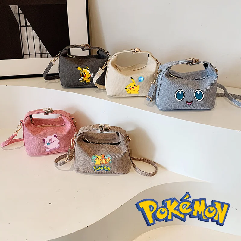 Pokemon Crossbody Bag Pikachu Women Simple Handbag Cute Cartoon Printing Casual Fashion High Quality Shoulder Bags Xmas Gifts