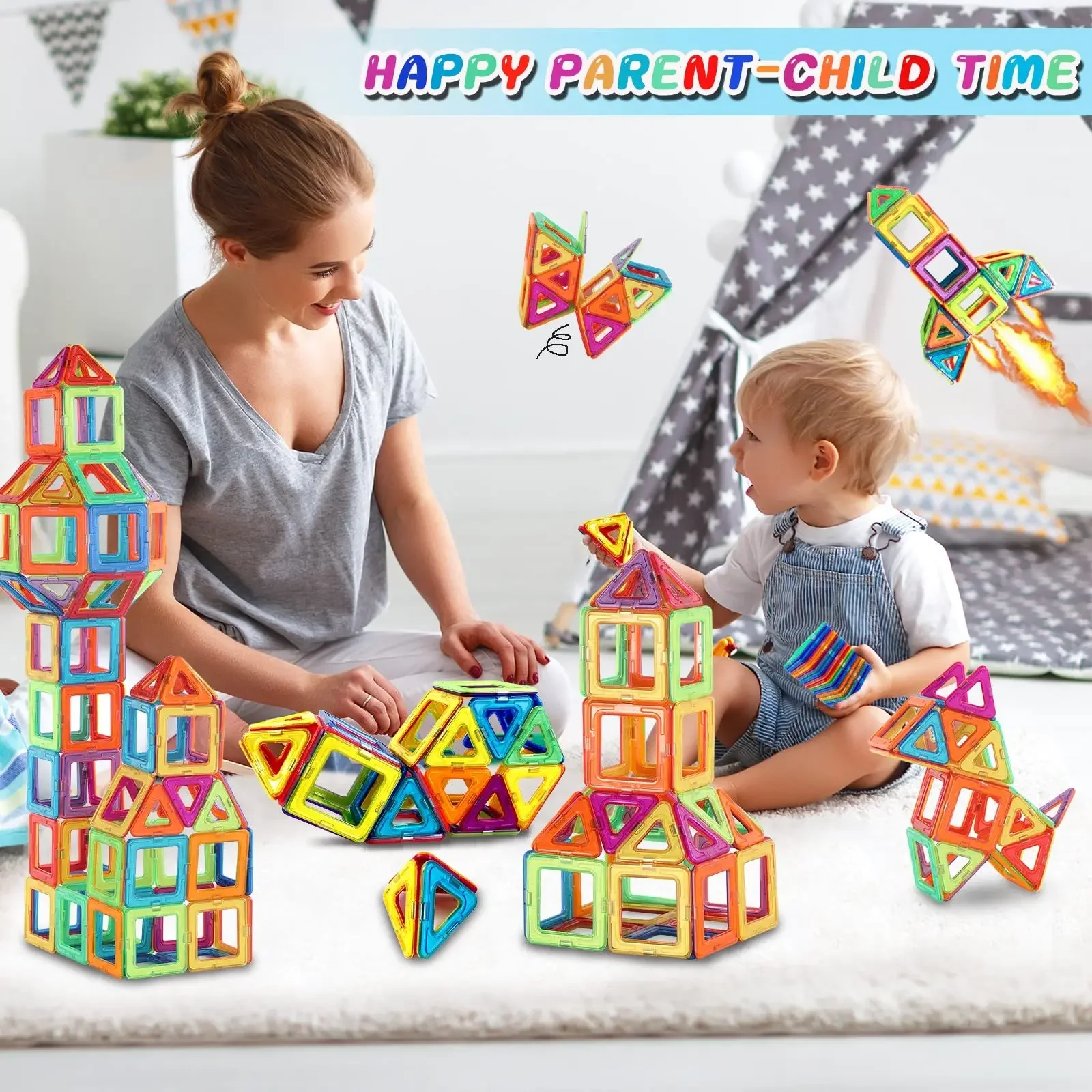 Strong Magnetic Building Blocks Magnets Educational Toys for Kids Designer Construction Set Birthday Gifts for Children DIY Toys