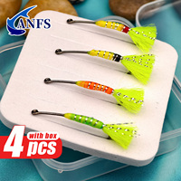 ANFS New Product Development 4pcs Fly Fishing Flies -Suitable for Trout, Bass, Bluegill, Fly Fishing Hook,Trout Fly Fishing Gift