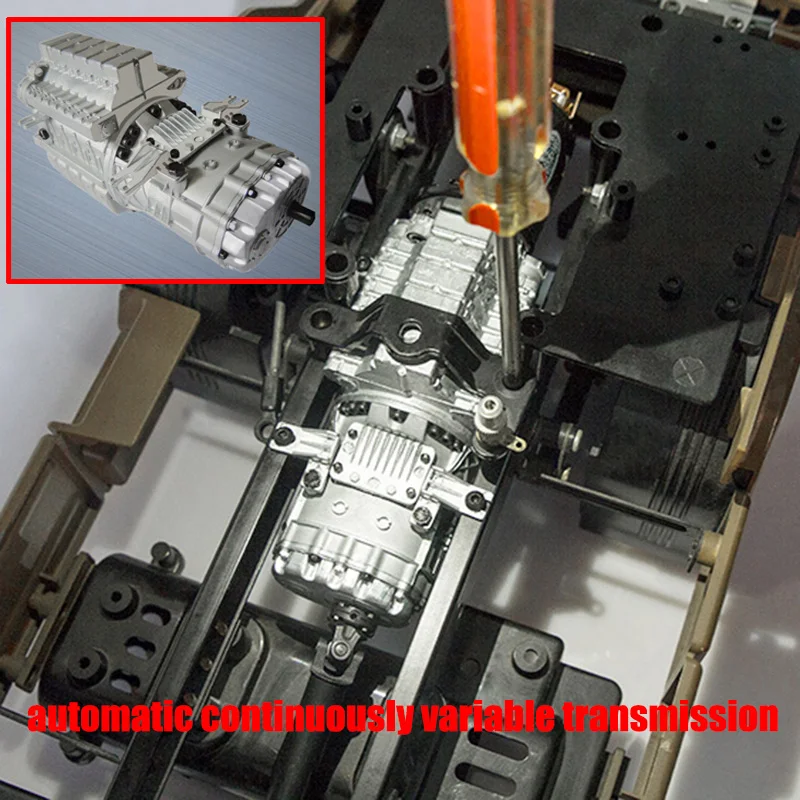 1:14 RC Truck Metal Automatic Continuously Variable Gearbox for 1/14 Tamiya Trailer Scania 770S Actros Volvo MAN LESU Car Parts