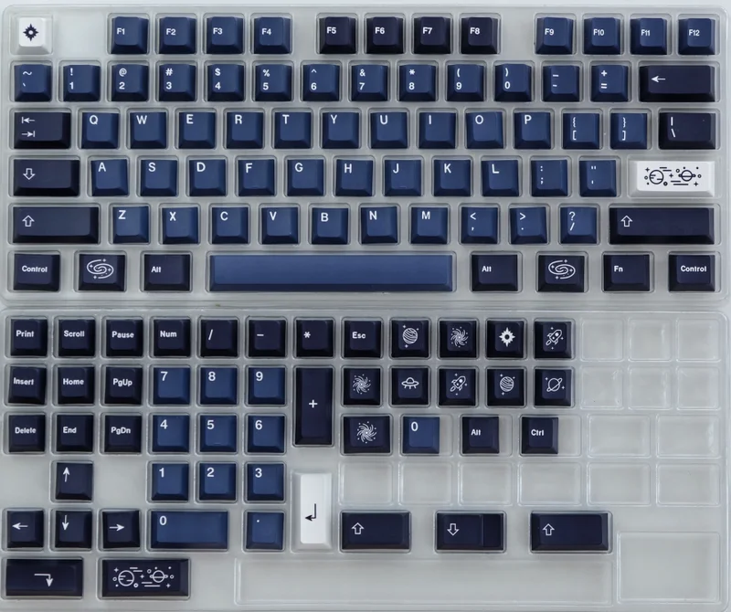 Imagem -05 - Chaves Conjunto Gmk Galaxy Keycaps Pbt Tintura Sublimação Chave Tampões Cherry Perfil Keycap para Keychron 65 75 Anne Poker Gh60 Gk64 Fl98 128