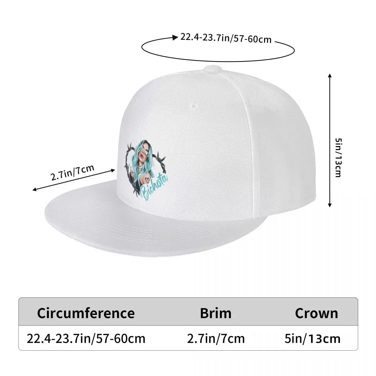 Karol G con capelli blu cuore cappello da Baseball Unisex Bichota Snapback cappelli Hip-Hop parasole berretto sportivo