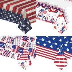 Tovaglia Independence Day 4 luglio copritavolo bandiera americana Patriotic Star rettangolo forniture per feste decorazioni per la tavola