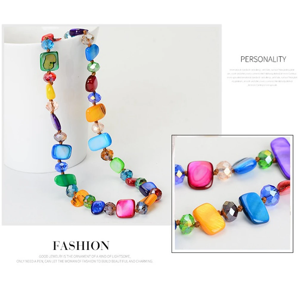 

80/120cm Long Natural Shell Pearl Crystal Necklace Long Sweater Chain Bohemia Statement Jewelry for Women Ladies Best Gift