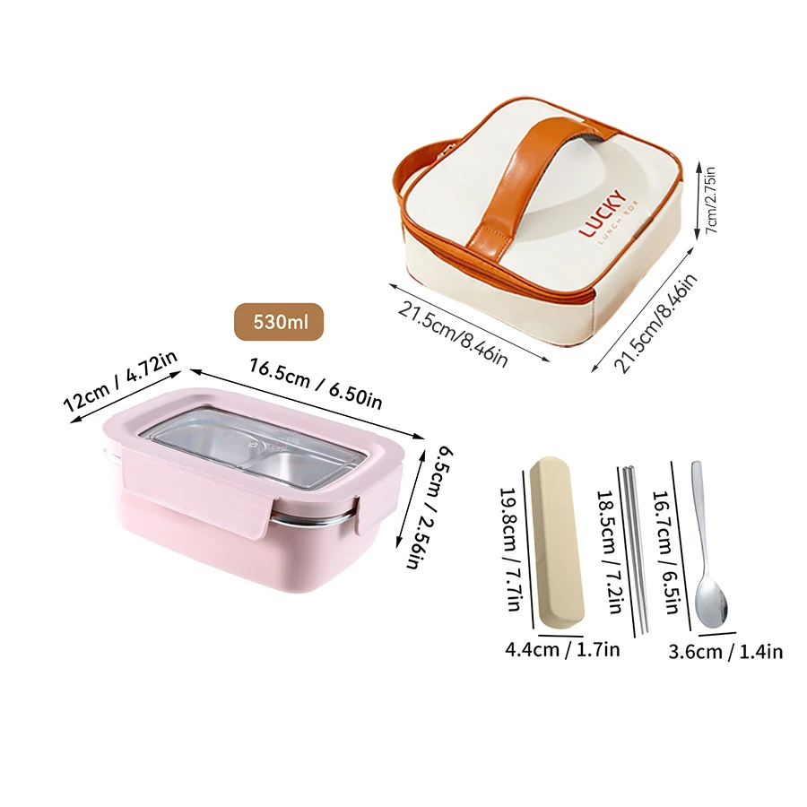 Magnetron 304 roestvrijstalen compartiment Lunchbox Stapelbaar Lekvrij Student Bento Box Voedselcontainer voor koud en warm voedsel