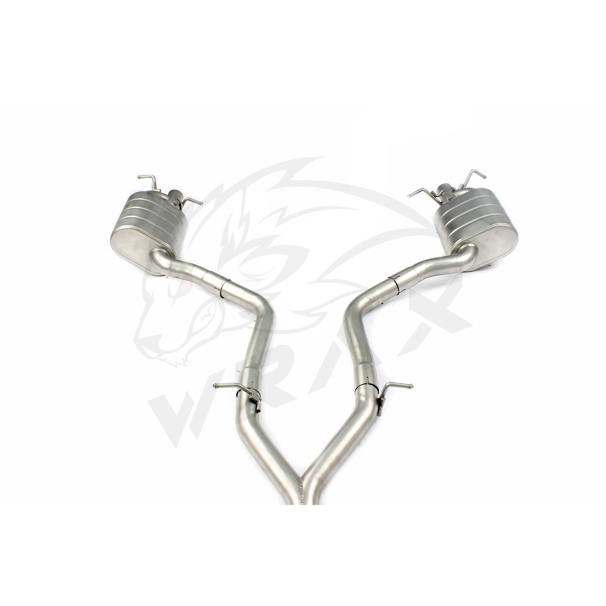 WRAX الفولاذ المقاوم للصدأ Catback لـ BENZ C-Class W204-كاتم صوت ماسورة العادم مع اختيار من الصمامات