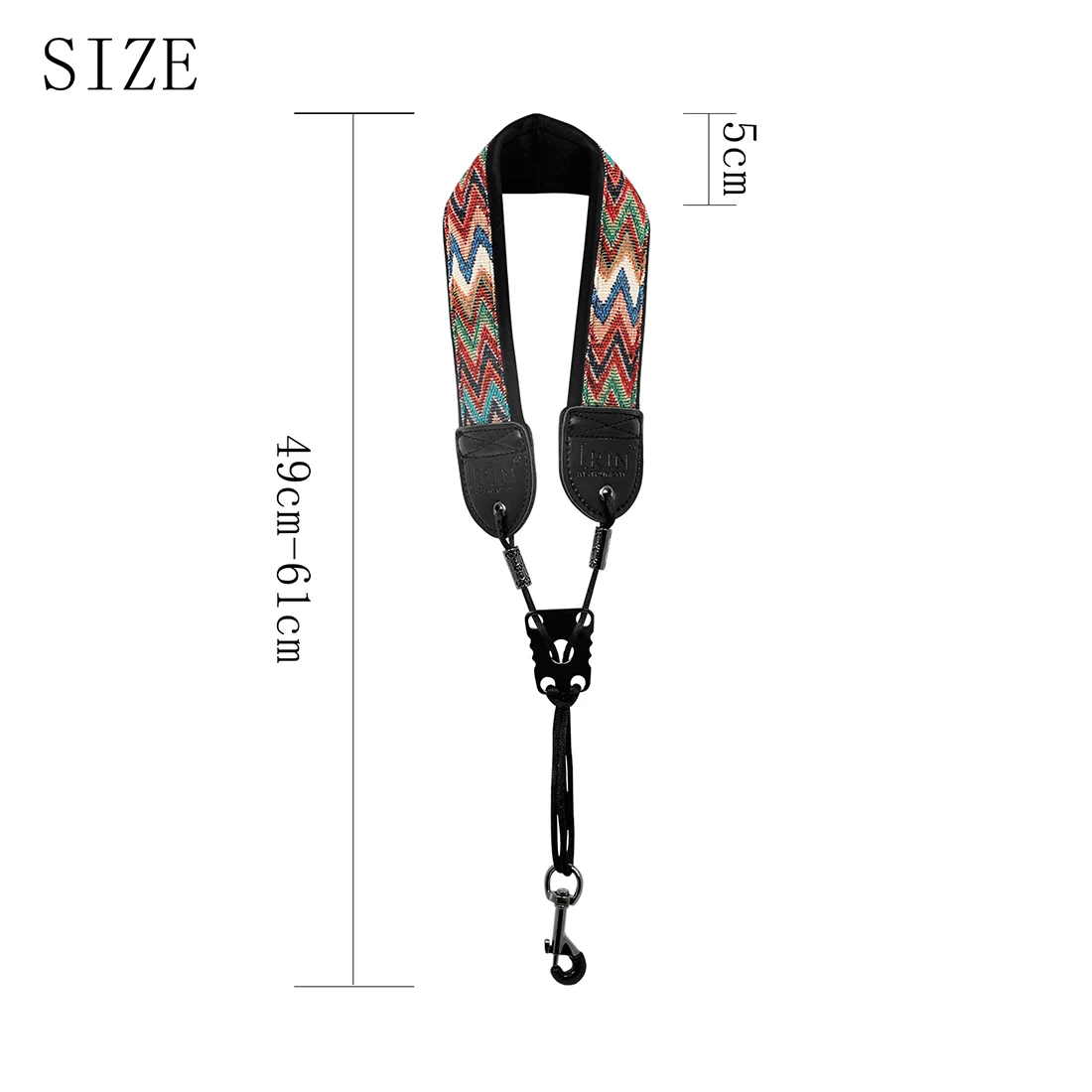 IRIN Saxophone Neck Strap Soprano Alto Tenor Sax Universal Adjustable Strap Embroidered Neck Strap Saxophone Accessories Parts