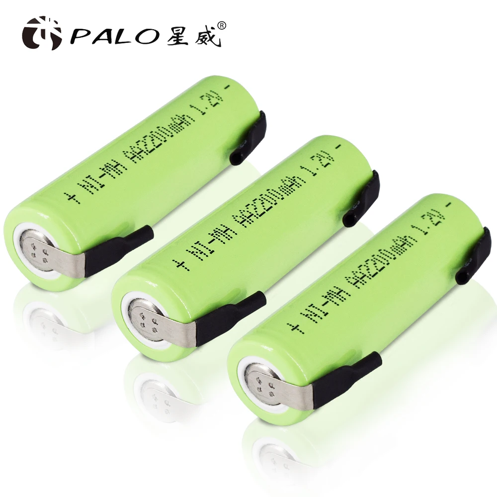 1.2V AA Rechargeable Battery NiMh NI-MH Cell AA Batteries  with Welding Tabs for Used for microphones, toys, razors,  radios,