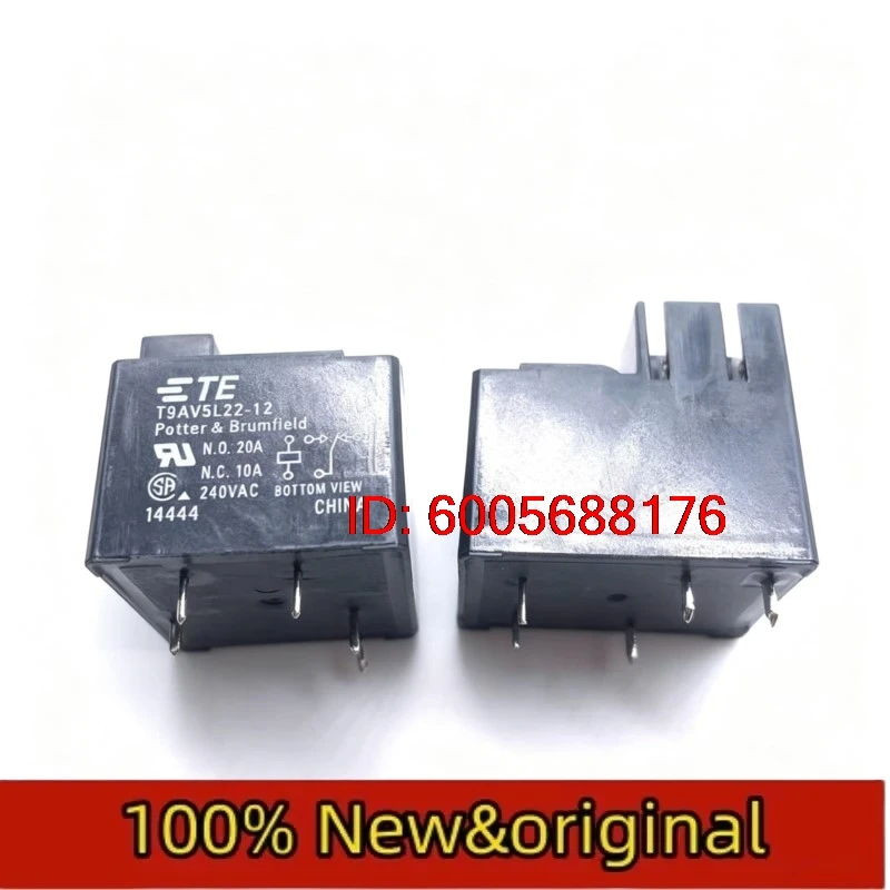 10PCS New original genuine T9AV5L22-12 T9AS5L22-12 12VDC 20A 5-pin Tyco relay