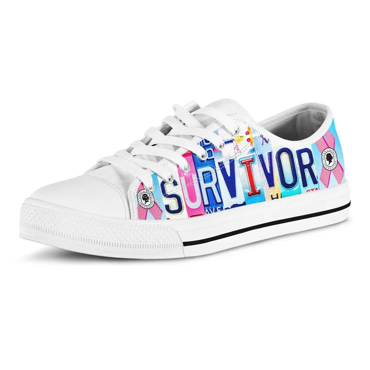 License Plate Survivor Sneakers For Women Vulcanized Shoes Lace-up Casual Canvas Shoes Size 35-46 Breathable Low Top Flats