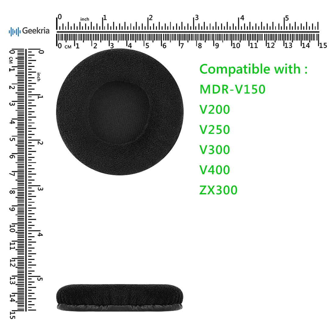 Geekria สำหรับ Sony MDR-V150 V200 V250 V300 V400เปลี่ยนหูฟัง Comfort หูฟัง Pads Cover เบาะโฟม Earmuff