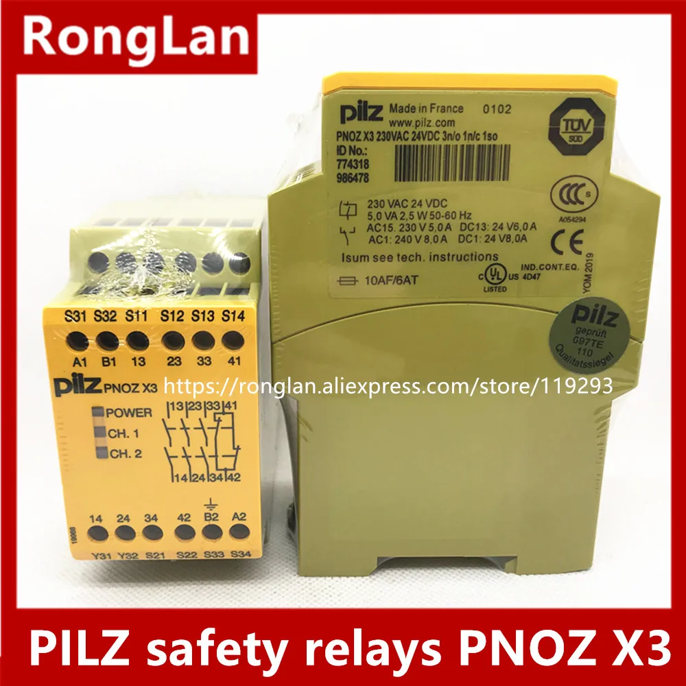 Original PILZ safety relays PNOZ X3 774318 774315 774310 774314 777310 774730 774738 777313 230VAC 24VDC 115V 3n/o 1n/c 1so-1PCS