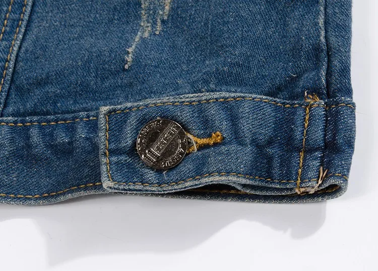 Herrenbekleidung Denim-Weste Herren Cowboy Zerrissene Ärmellose Vintage-Jacke Tanktop Frühling USA-Flagge Gewaschene Jeans-Weste Übergröße 5XL – Detail 8