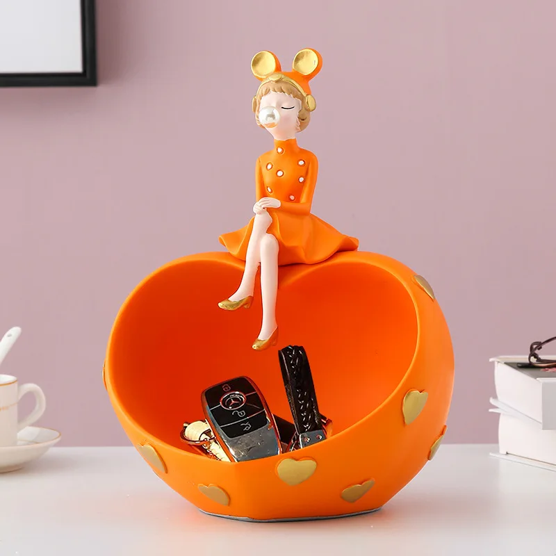 Bubble Girl Key Holder‌ - Nordic Entryway Organizer with Crystal Base