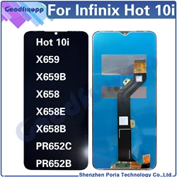 For Infinix Hot 10i X659 X659B X658 X658E X658B PR652C PR652B LCD Display Touch Screen Digitizer Assembly For Hot10i Replacement