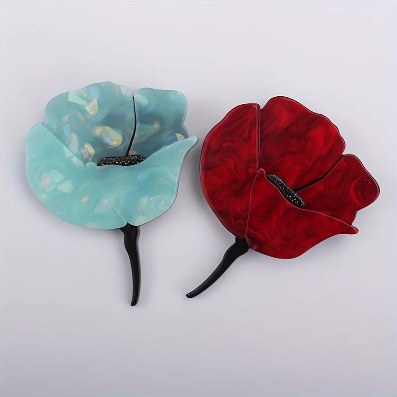 Frauen Mode Acryl Rose Brosche einfache Blume Zubehör Stifte