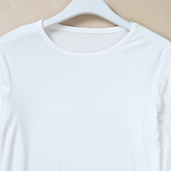 New Women's round Neck Long Sleeve T-Shirt Slim Fit Basic Style Soft Elastic Base Shirt Casual Fashion Autumn Collection