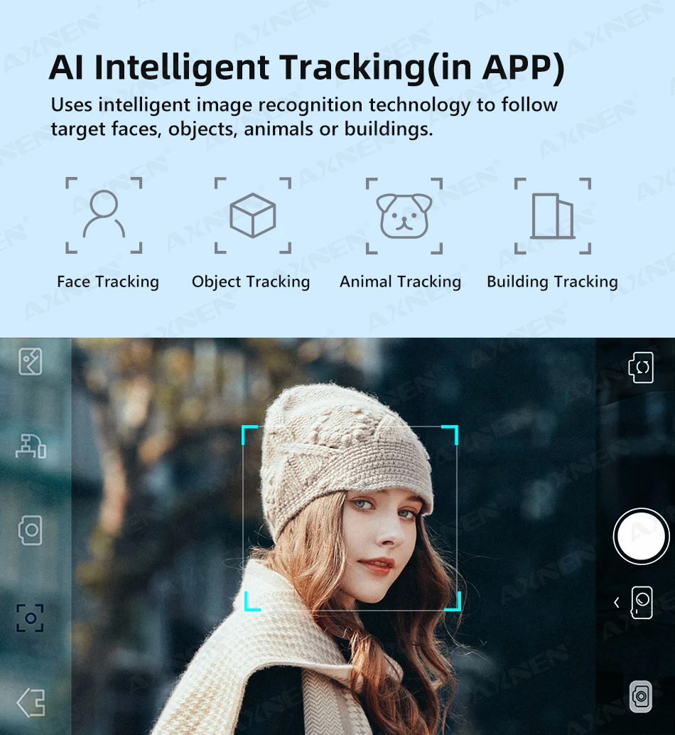 3-Achsen-Handstabilisator mit Zoomfunktion, Aufhelllicht, Bildstabilisierung für Smartphones, unterstützt Gesichtserkennung_voghion.com