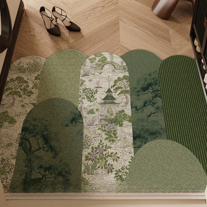 

Entry gate carpet, French medieval silk ring foot pad