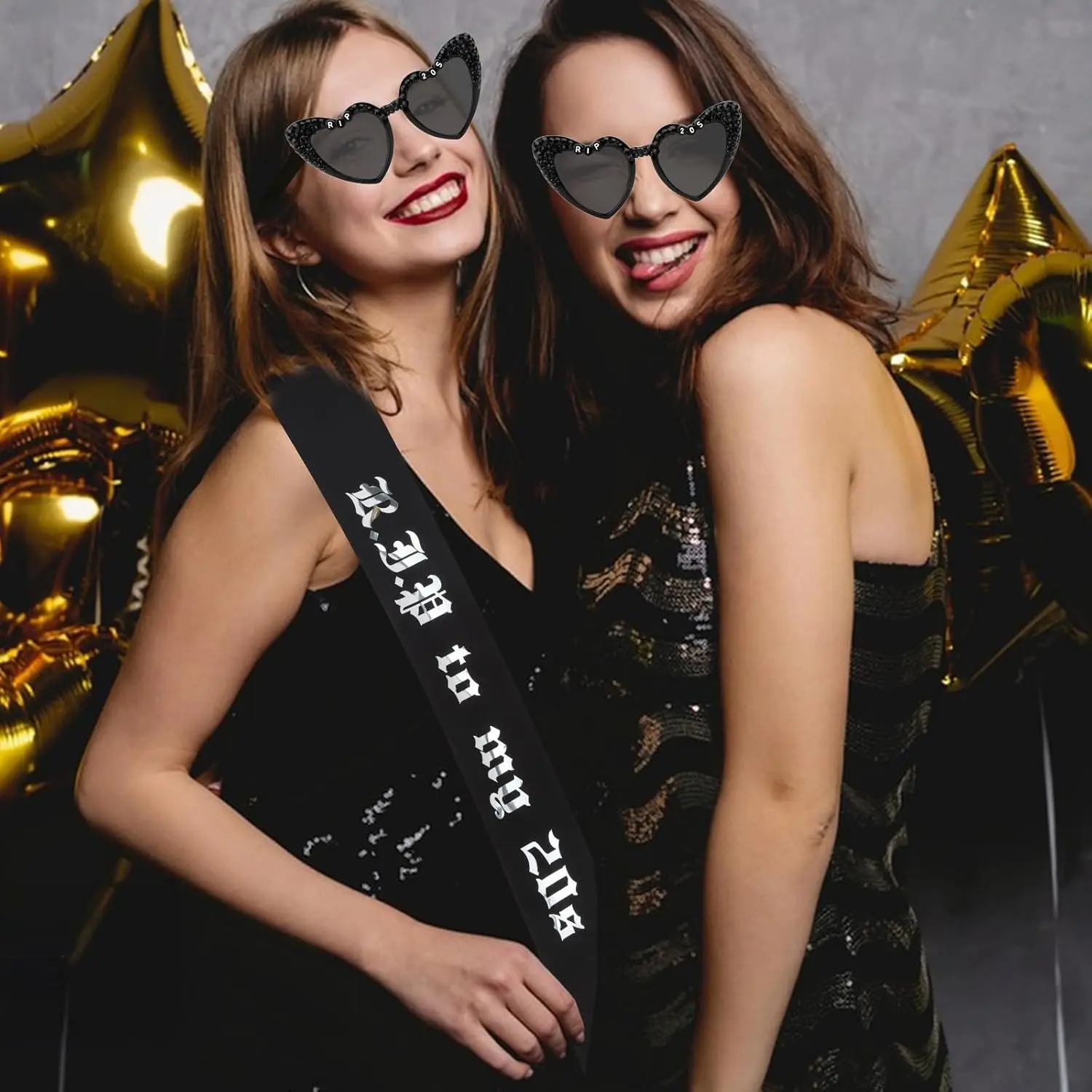 2pcs Rip 20s Sunglasses and Birthday Sash for Women 30th Birthday Decorations for Her Gifts Rip To My 20s Birthday Decorations - view 5
