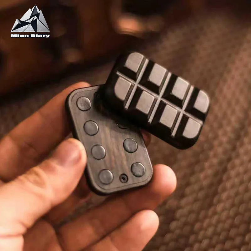 Unlimited Pushing Slider Sandalwood EDC Fidget Slider Chocolate Magnetic Fidget Toy ADHD Tool Adult Anxiety Relief Slider