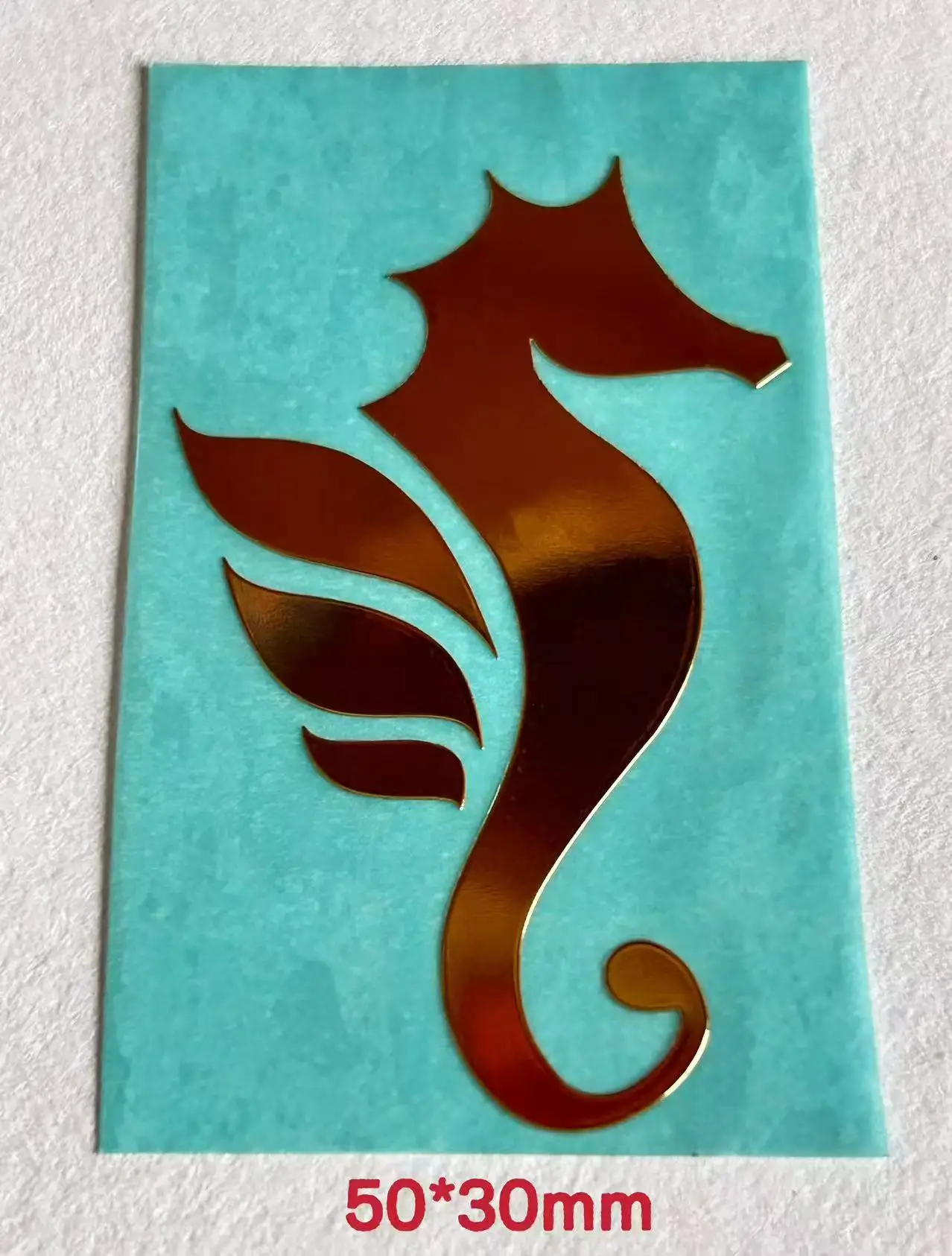 Meerestier Seepferdchen Metallaufkleber Laptop Telefon Computer Helm Metallaufkleber