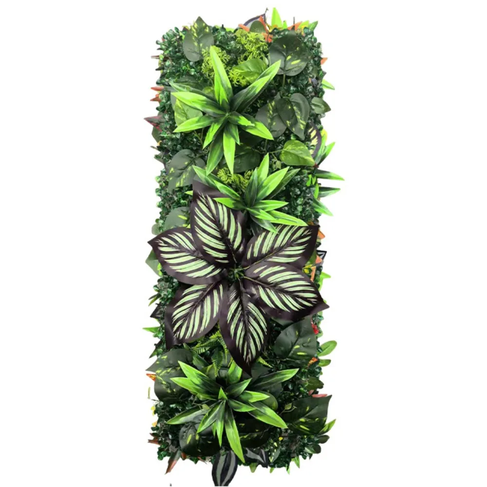 DIY Artificial Plant Wall Panel UV Protection Durable Artificial Eucalyptus Carpet 75x25cm Flower Fake Green Grass Mat